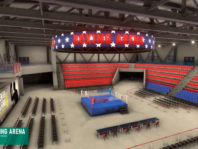 Boxing arena - fighting show 3D model