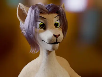 Mayala Anthro Lioness 3D model