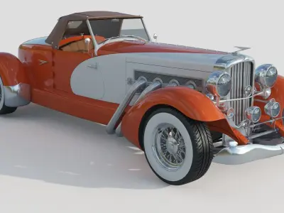 Duesenberg SJ Boattail Speedster 3D model