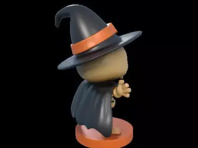 Chibi Skeleton Man Halloween 3D print model