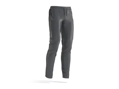 Black Sport Pants - sporty training trackpants 3D model