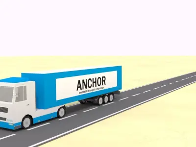 truck by RICHARD HIND Low-poly 3D model