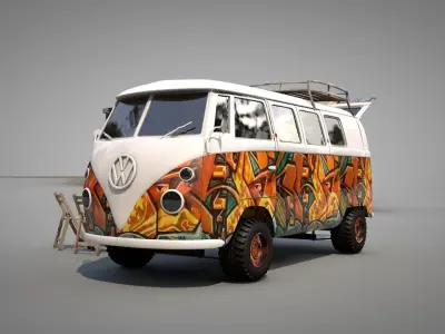 VW Camping Bus 3D model