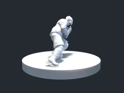 HOCKEY PLAYER POSE 4 MODEL NO TEXTURE 3D print model