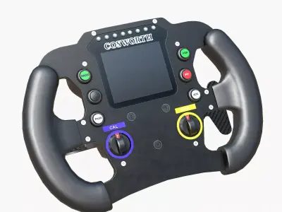 Indy Light Steer Wheel PBR Low-poly 3D model