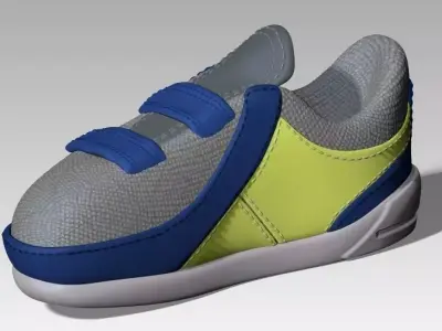 Cartoon sport shoe Low-poly 3D model