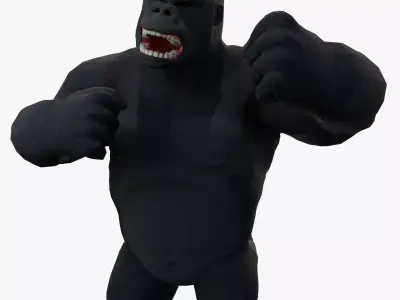 Gorilla - King Kong - v2 Low-poly 3D model