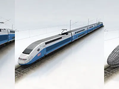 TGV Duplex Low-poly 3D model