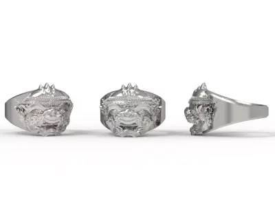 Ring of Hanuman This s Thai Pattern to 3D Print 3D print model