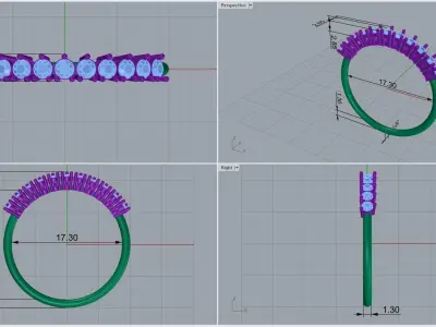  ring code 350 3D print model
