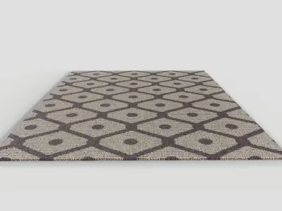3x Patterned Wool Rug Design Low Poly Low-poly 3D model