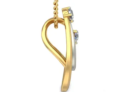 Solitaire Women Pendant 3dm STL OBJ FBX Renders Details 3D print model 20