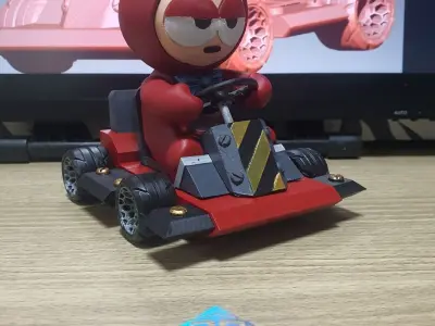 KartRider bear in go kart 3D print model
