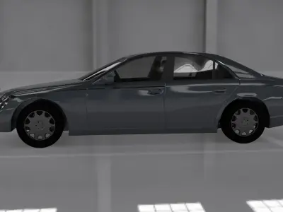 Mercedes Maybach 57 2007 Low-poly 3D model