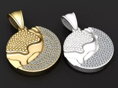 Pendente de diamante   pendant  3D print model