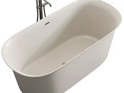 Triton Freestanding Stone Bath 1500mm Low-poly 3D model
