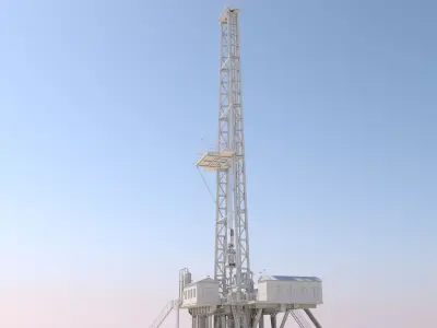Oil platform 3D model