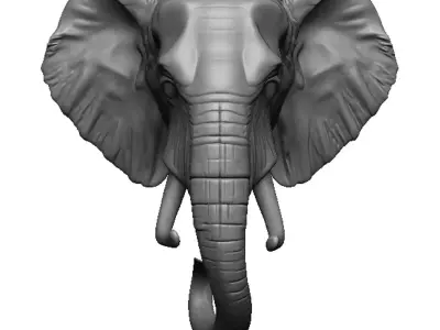 elephant head 3D print model order