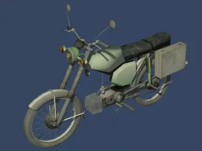 Moped motorcycle Free low-poly 3D model