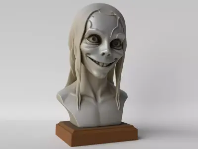 Scary Bust  Horror Sculpture for Halloween 3D print model