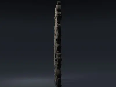 Tlaltecuhtli Statue Low-poly 3D model