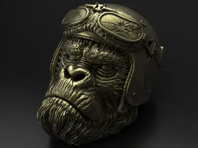 Animal Pendant jewelry biker monkey vol1  3D print model