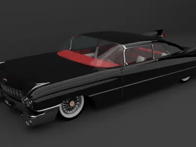black classic car 3D model