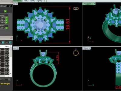 Ring Diamond 3D print model get