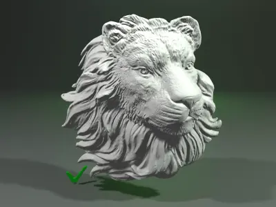 Lion for CNC or 3D print 3D print model