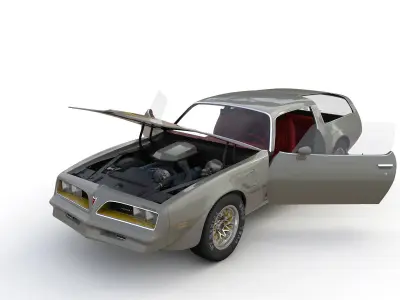 Pontiac Firebird Trans Am Type K 1977 3D model