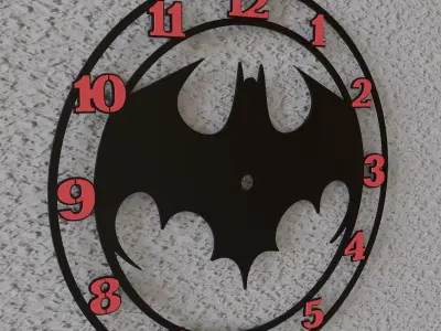 batman wall clock 3D print model