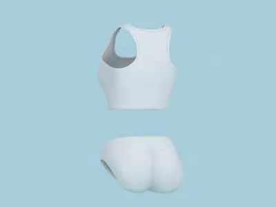 Sport Bra 1 Low-poly 3D model