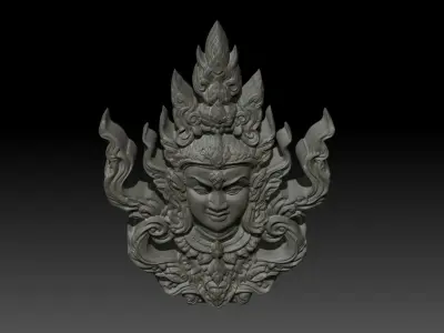 Thai Ornament Decor Bas Relied 03 - 231005 3D print model