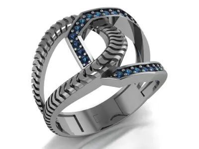 Two Piece Ring 3D print model
