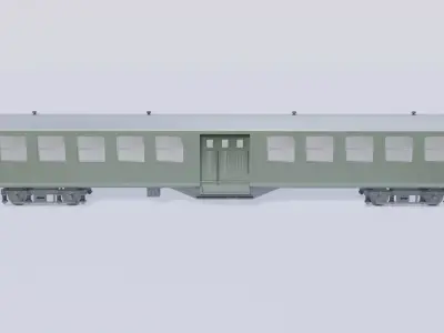 French passenger railcar 3D model