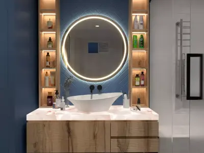 Modern Bathroom Low-poly 3D model