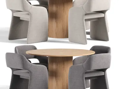 Chair E7 6 By Ellipse And Type Dining Chair 3D model