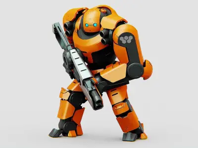 DOOM FIGHTER X-100 Rigged for Unreal Engine - Unity - MIXAMO 3D model
