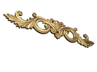 Carved Plaster Molding Decoration 043 Low-poly 3D model