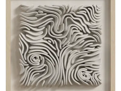 Coral Reef Waves Wall Decoration 3D model