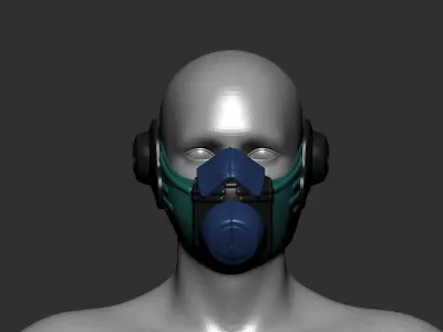 helmet high poly sculpt 3d printable  3D model 27