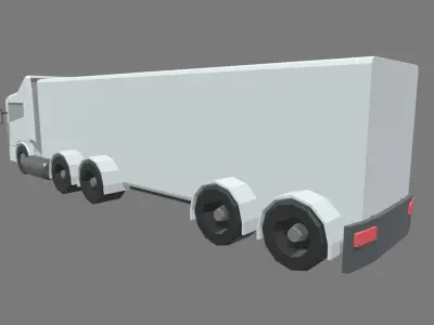 Low Poly Truck 05 Low-poly 3D model