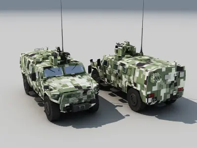  Dongfeng armored vehicle  3D model