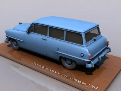 Plymouth Belvedere Station Wagon 1954 3D print model