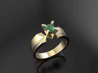 One diamond ring  3D print model