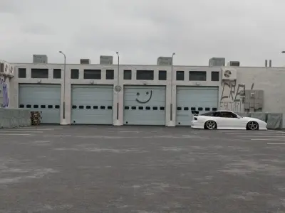 3D Highpoly Garage Spot Blender File 3D model