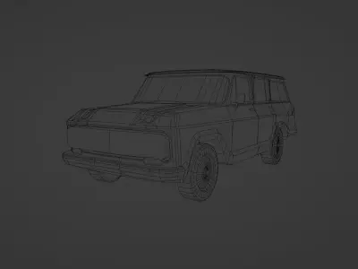 Chevrolet Veraneio 1979 Low-poly 3D model