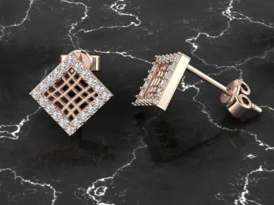 Jewelry Earring 3D print model 13