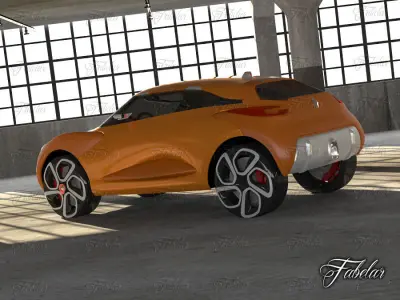 Renault Capture Concept and Garage 3D model