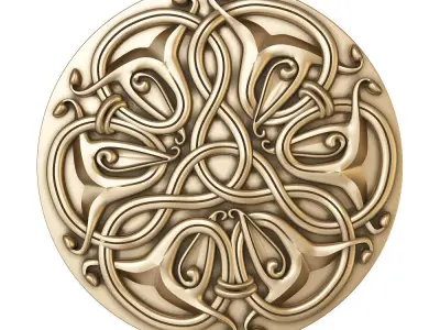 decorative rosette for cnc 3D model